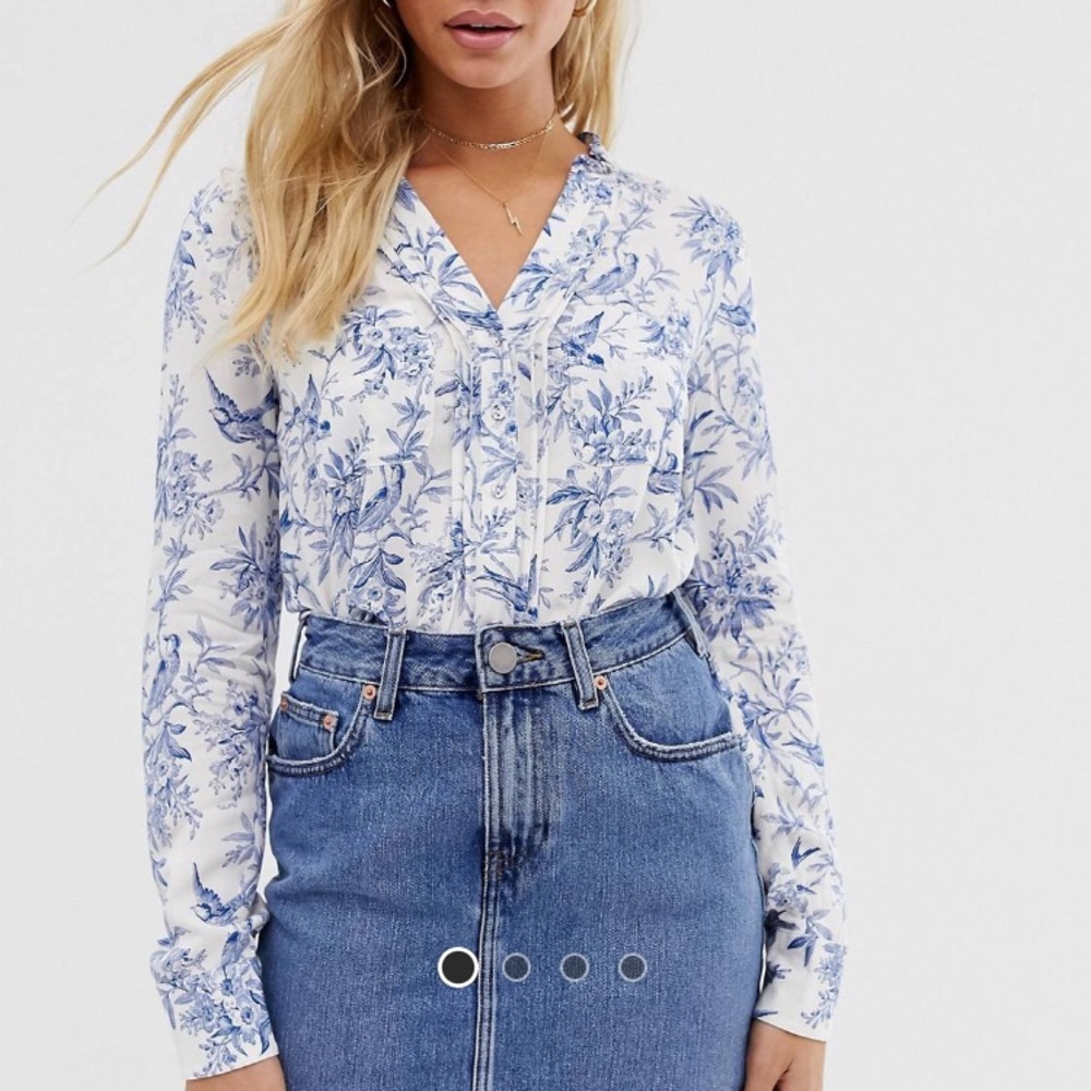 OASIS Blouse in Bird Print